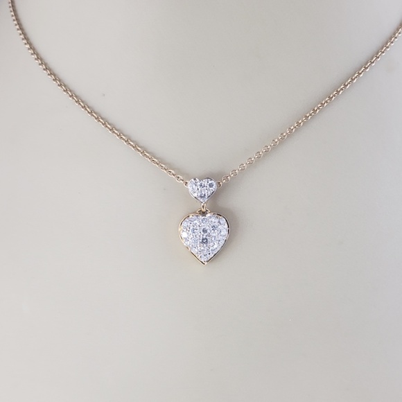 14 Karat Yellow Gold Diamond Heart Pendant #16832 - Picture 8 of 8